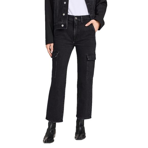 7 For All Mankind Women's Jeans Cargo Pants Stretch Straight NWT - Picture 12 of 13